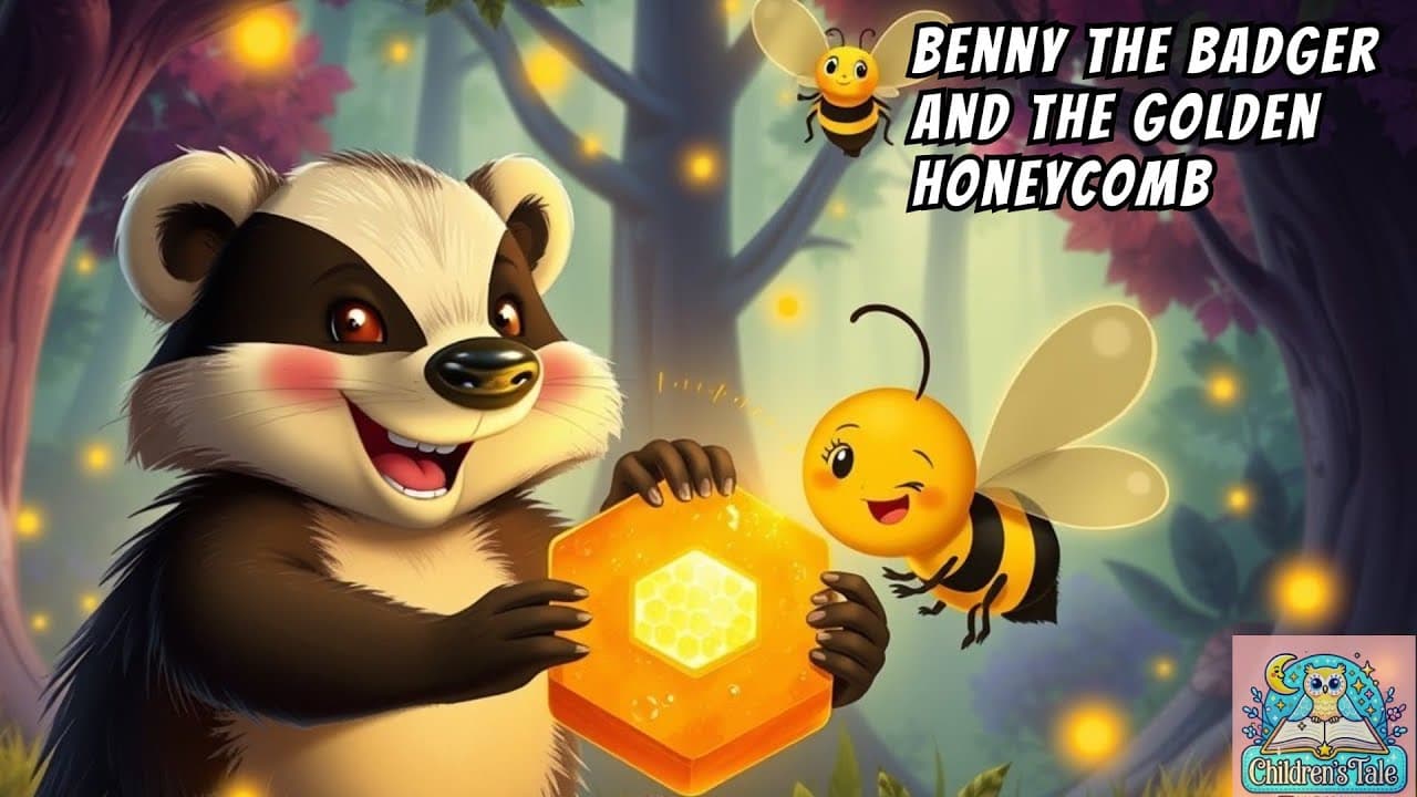 Benny the Badger and the Golden Honeycomb 🦡 Bedtime Story for Kids 🍯