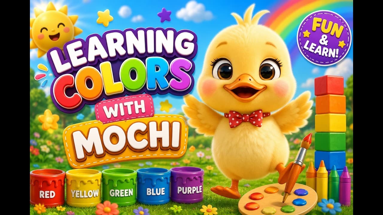 Learning Colors with Mochi 🐥🌈 | Color Song for Kids | Nursery Rhymes & Educational Songs for Baby
