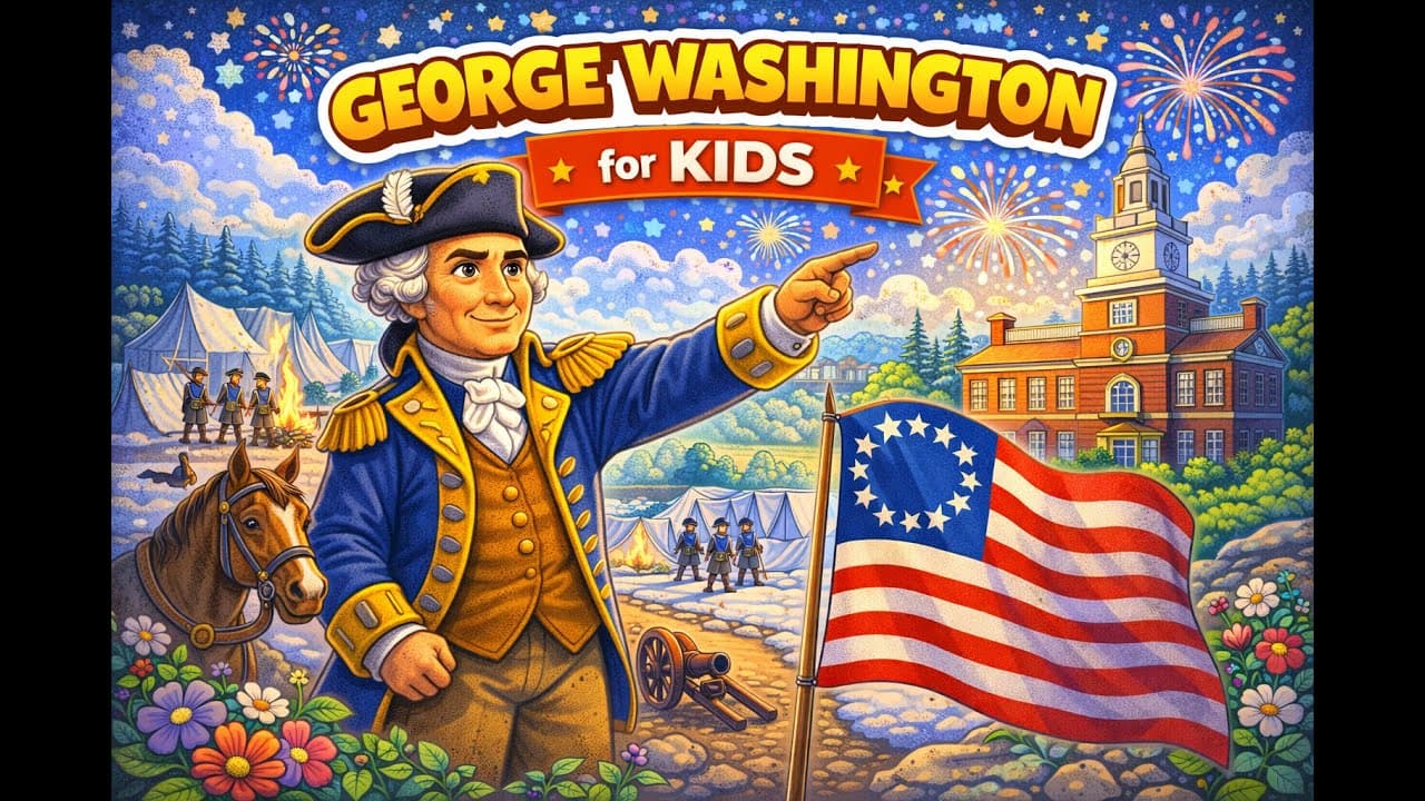 George Washington for Kids: Animated Story of America's First President 🇺🇸