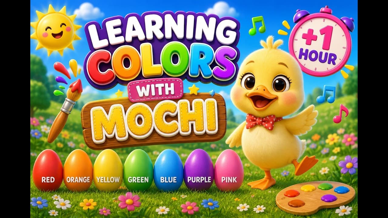 Learning Colors with Mochi +1 Hour 🌈 | Color Song for Kids | Nursery Rhymes & Baby Songs Compilation