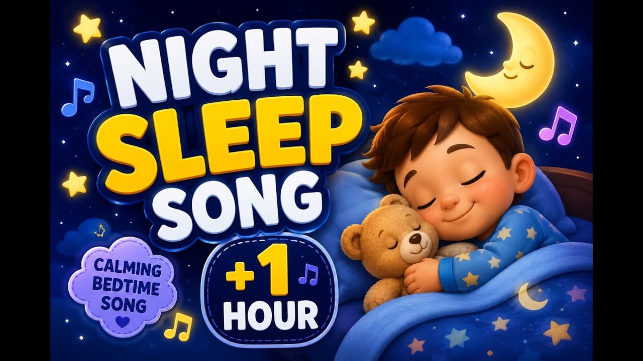 Night Sleep Song +1 Hour 🌙 | Gentle Lullaby for Babies | 1 Hour Baby Sleep Music