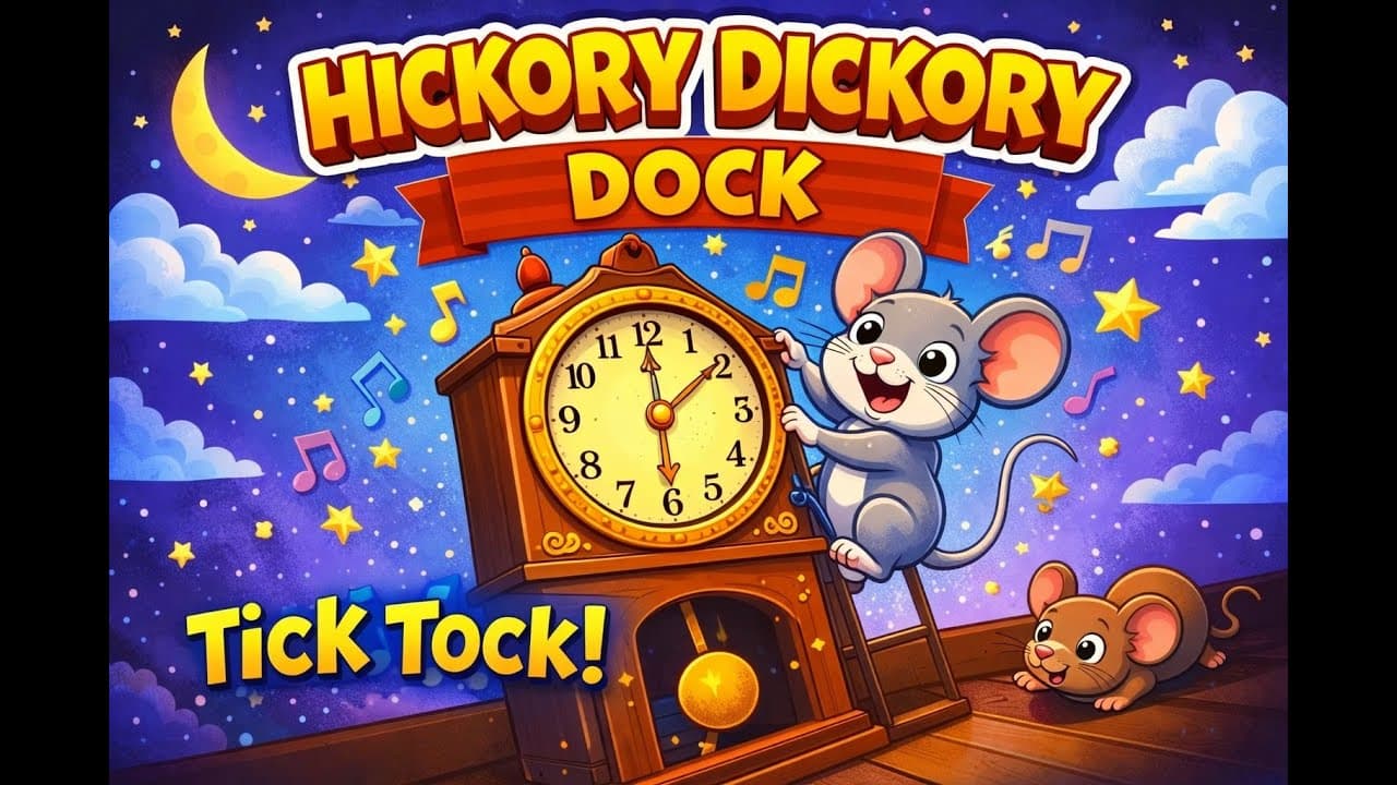 Hickory Dickory Dock | Nursery Rhymes | Super Simple Kid Songs