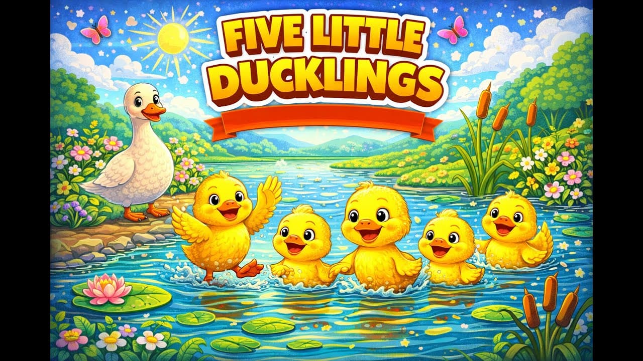 Five Little Ducklings | Baby Songs & Nursery Rhymes for Toddlers | Kids Songs