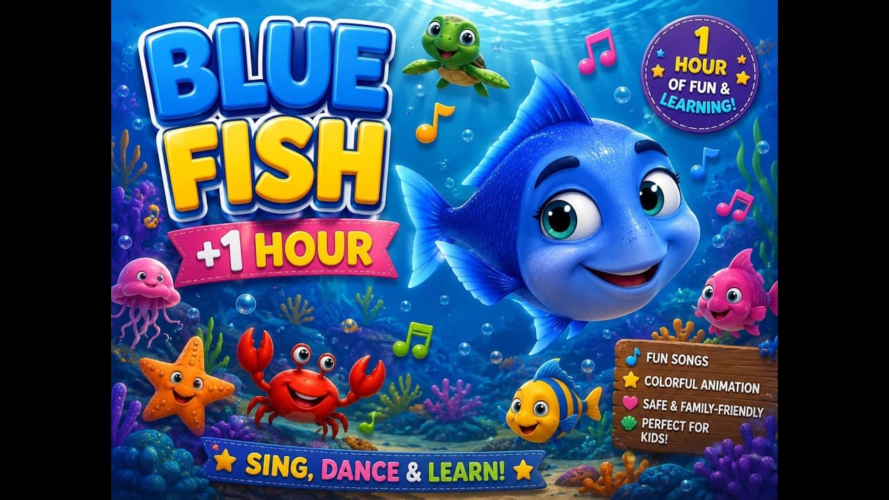 Under the Sea with Blue Fish +1 Hour 🐟🌊 | Ocean Animals Compilation | Baby Songs & Nursery Rhymes