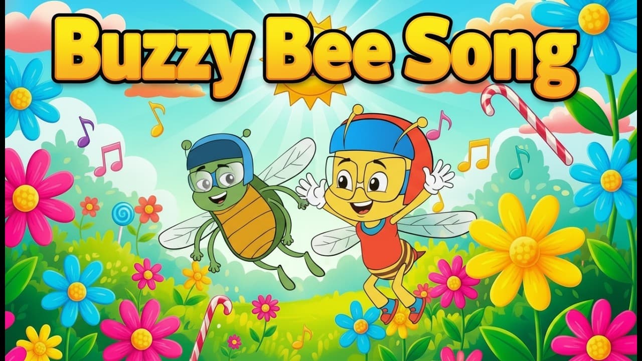 Buzzy Bee Song | Fun Animal Songs for Kids | Nursery Rhymes & Sing Along Kids Music