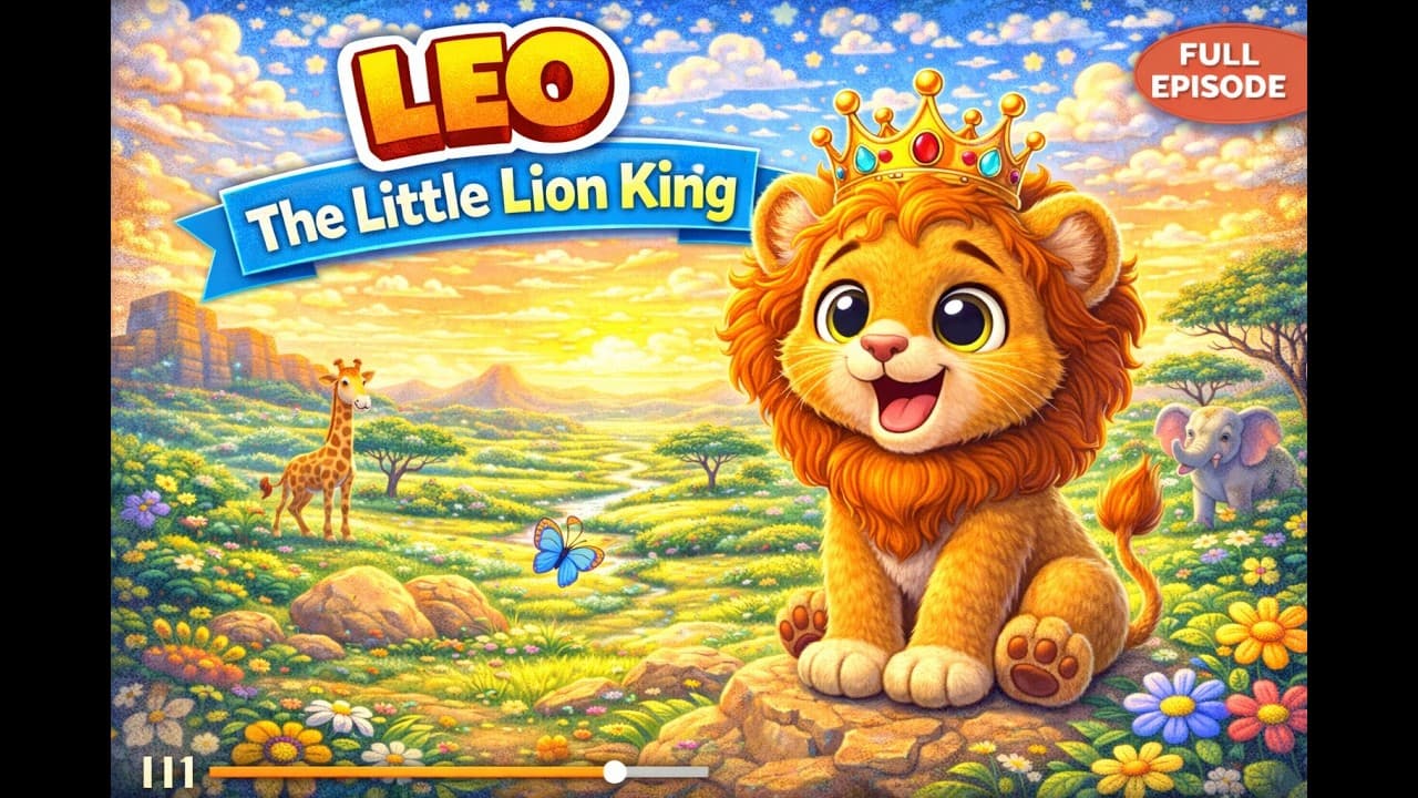 Leo the Little Lion King | Fun Animal Song for Kids | Nursery Rhymes & Sing Along Safari Song