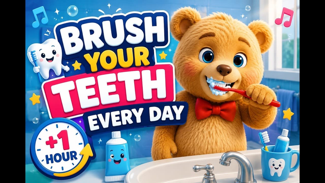 Brush Your Teeth Every Day +1 Hour 🪥 | Healthy Habits Song for Kids | Nursery Rhymes & Kids Songs