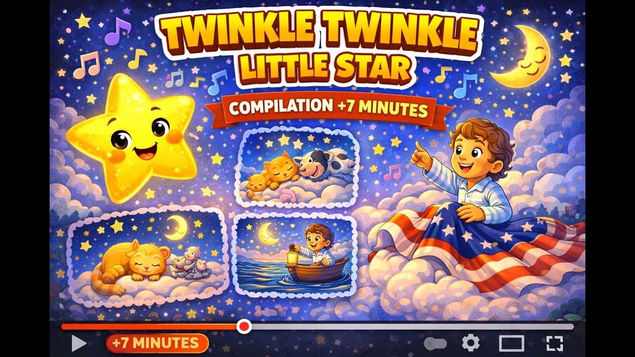 Twinkle Twinkle Little Star +7 Minutes | Nursery Rhymes for Babies & Toddlers