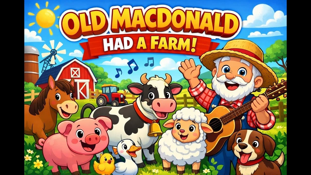 Old MacDonald Had A Farm | Nursery Rhymes | Super Simple Kid Songs