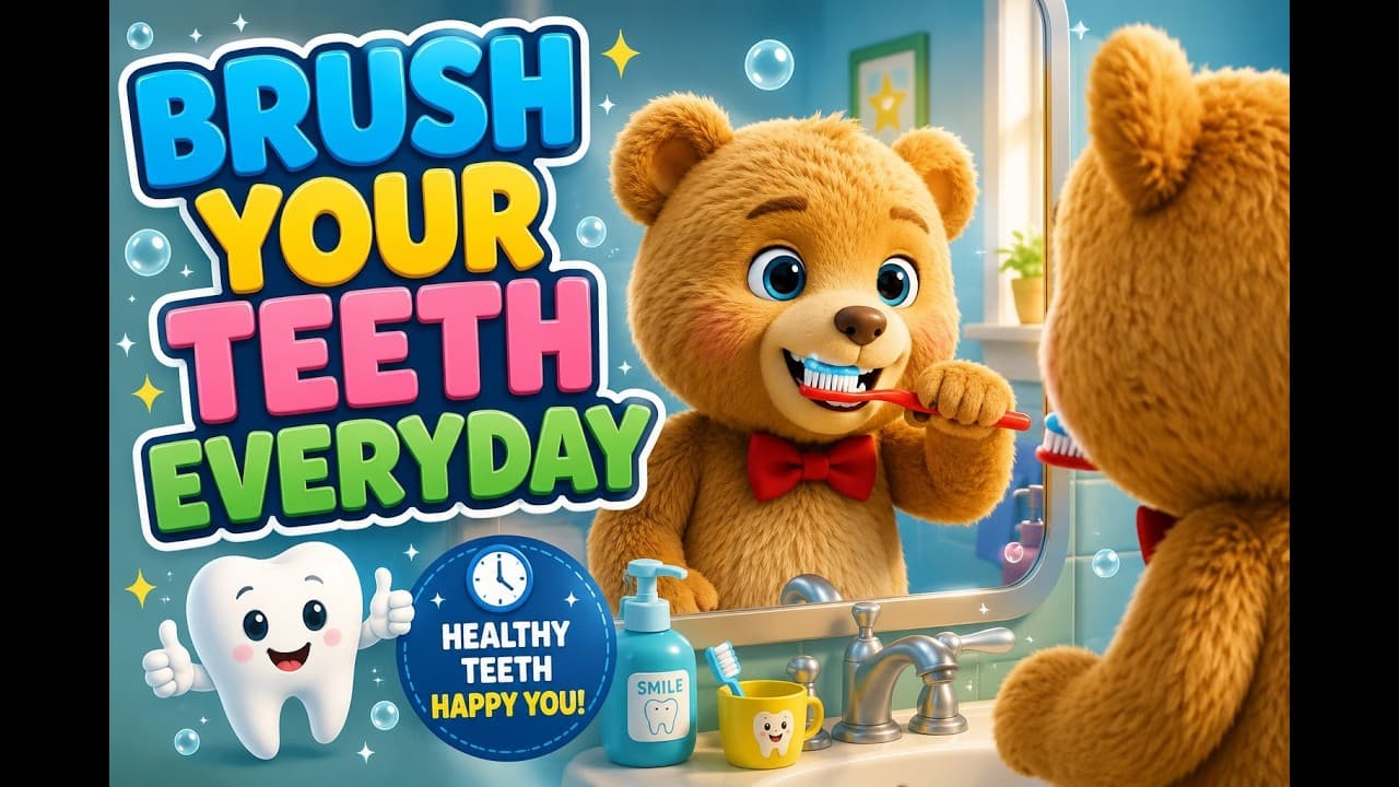Brush Your Teeth Every Day | Healthy Habits Song for Kids | Nursery Rhymes & Learning Songs