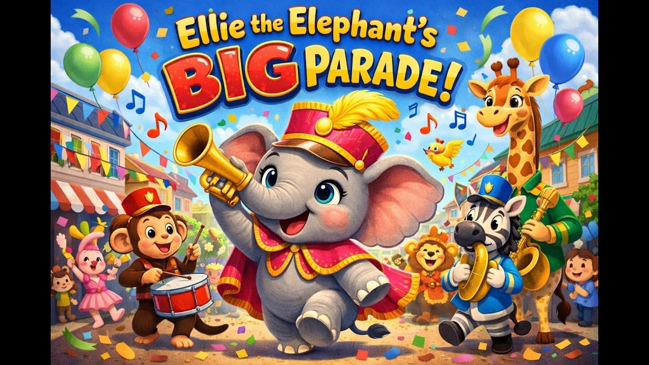 Ellie the Elephant's Big Parade | Fun Animal Kids Song & Nursery Rhymes